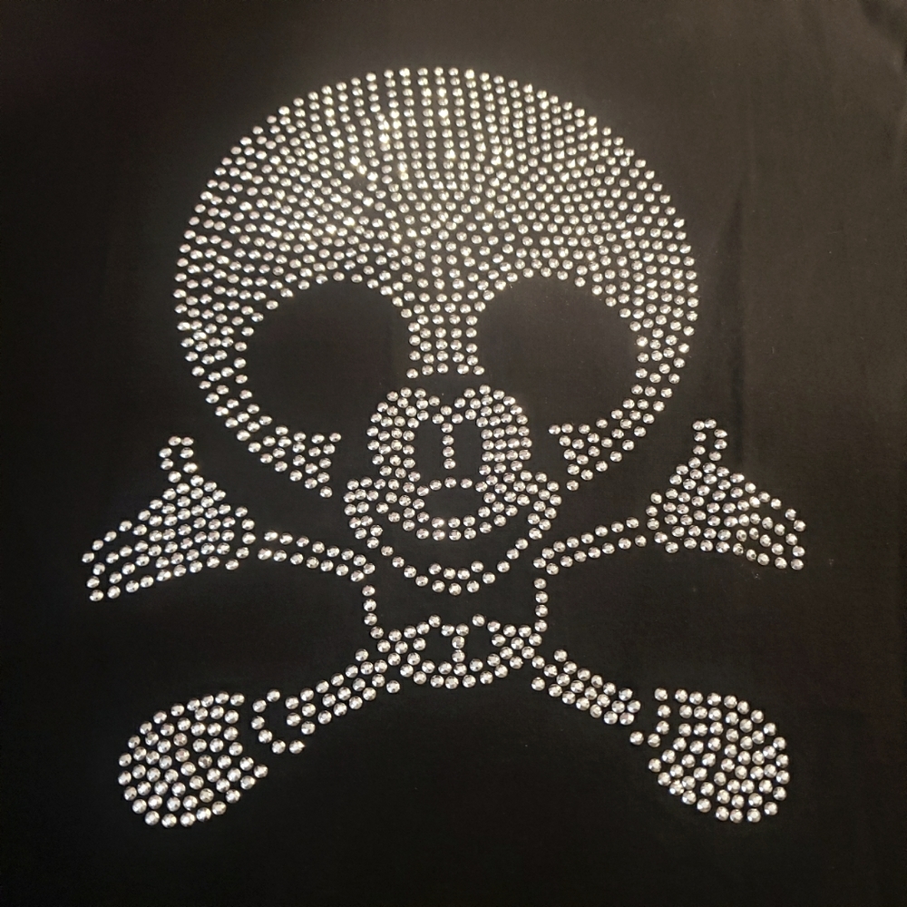 Vintage Disney Era crystal skull&cross bones micky